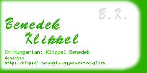 benedek klippel business card